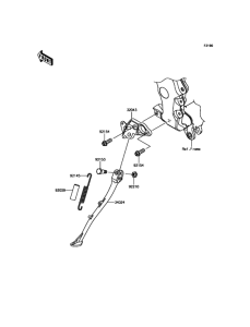 ZX1400 Подножка