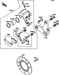 VN1500 Задний суппорт
