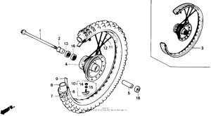 CR80R Переднее колесо
