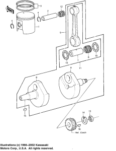 KDX175 Crankshaft / piston
