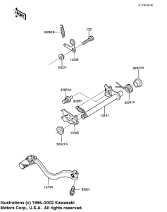 KX125 Переключатель передач
