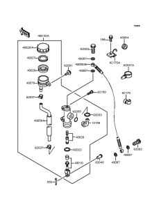 ZX400 Задний торм цилиндр