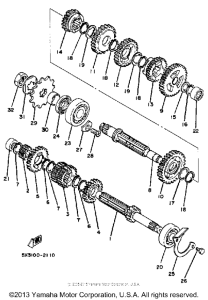 YZ100K Трансмиссия