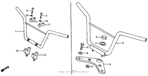Z50R Handlebar top bridges