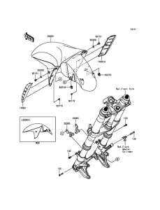 ZX1400 Крыло переднее