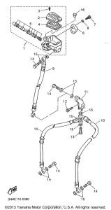 FZR600RHC Главный тормозной цилиндр