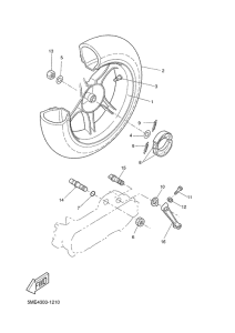 YQ100 Переднее колесо