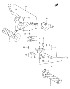 GSX400 Рулевой рычаг