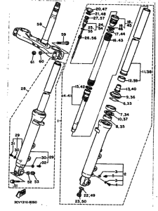 FJ1200 FJ1200A Вилка передней оси