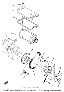 XS400E Starting motor unit