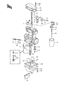 KZ1000 Детали карбюратора