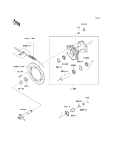  Задняя ступица колеса