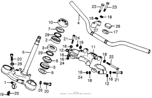 CB550 Handlebar + top bridge + stem