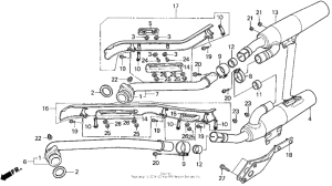 VT1100C Vt1100c muffler 95-96