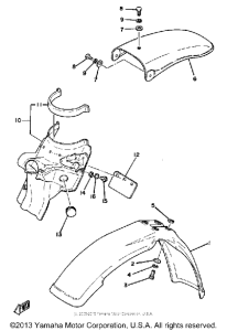 YZ100G Front fender-rear fender
