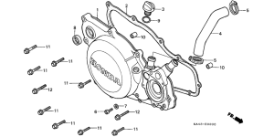 CR250R Крышка картера правая