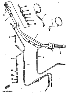 DT50LC DT50B Рулевой рычаг и кабель