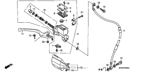 XR650L Передний главный тормозной цилиндр