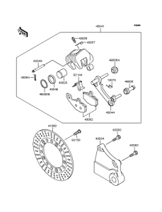 ZX1100 Задний тормоз