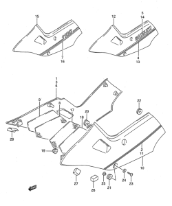 GSX1100 Обтекатель задний