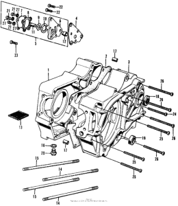 CL70 Crankcase + oil pump