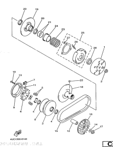 YP250 Сцепление