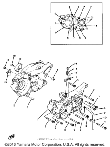 YZ250F Картер двигателя