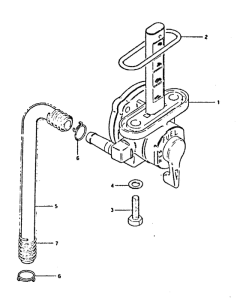 GSX400 Топливный кран