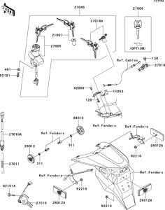 ZR1000 Ignition switch / locks / reflectors(a3)
