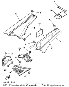RZ350NC Боковые обтекатели