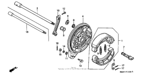 VT1100C Задний тормоз