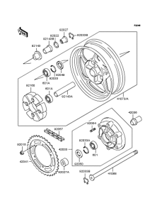 ZR1100 Заднее колесо и цепь