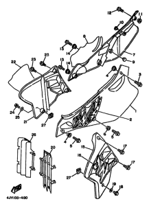 YZ125F Боковые обтекатели
