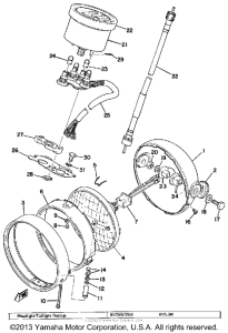 RS100B Head lamp - speedometer