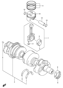GSF650 (ABS) Вал коленчатый