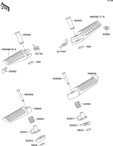 ZX600 Подножки