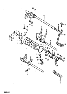GS850 Переключение передач