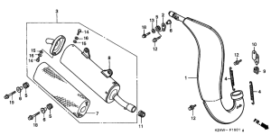 CR125R Глушитель
