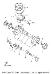 WR426FP Коленчатый вал и Поршень