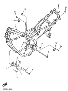 XJ600S (37KW) Рама