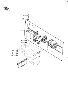 KZ400 Taillight unit ass`y