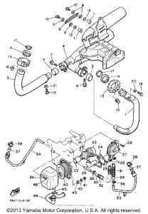 XV1100AC Выхлопная система