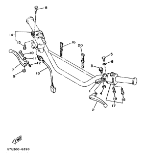 DT125LC Handle switch. lever