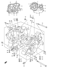 VZ800 Картер двигателя