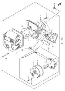 GN250 Rear combination & rear turn signal lamp