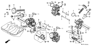 VFR750F Carburetor assy