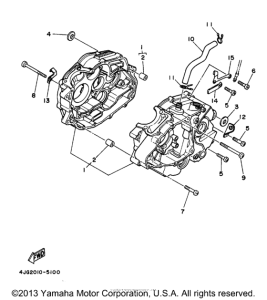XT225JC Картер двигателя