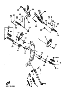 FZR400 FZR400U Support & repose pied