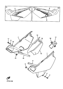 XT600E Боковая крышка