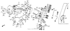 VF1100C Steering stem + horn